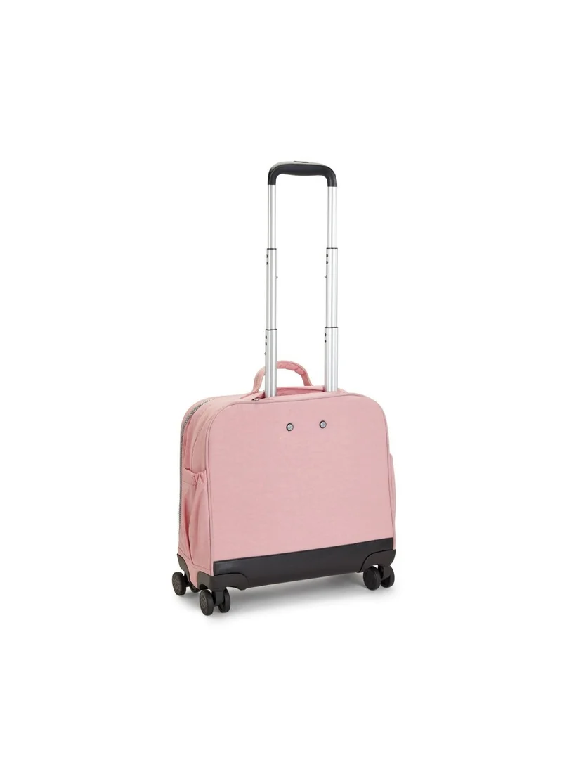 Kipling New Storia Kids' 4-Wheeled School Trolley Bag with 15.6 inch Laptop Compartment Bridal Rose
