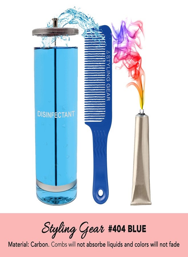 Styling Gear 404 Clipper 9 In. Wavy Tooth Flat Top Clipper Blending Comb Cutting Barber Hairstylist Combs Flexible 1 Pc. (Blue) - Image 3