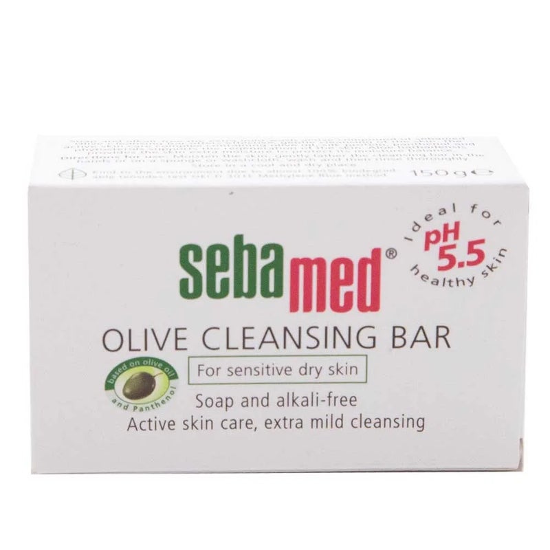 Sebamed Adult Olive Cleansing Bar for Sensitive Dry Skin 150gms - Image 1