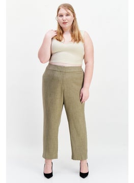 Kasper  Women Plus Size Plain Dress Pants, Grey  - Image 4