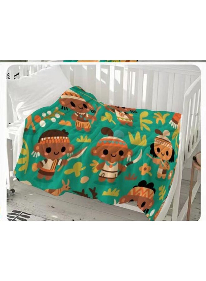 general Baby and children's cartoon flannel thin blanket (warm and comfortable, suitable for sleep, game use) 70cm*100cm - Image 2