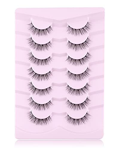 Onlyall Wispy Lashes Natural Look Short Eyelashes Lite Volume False Eyelashes Natural Lashes Soft False Eye Lashes Pack 7 Pairs D4 - Image 5
