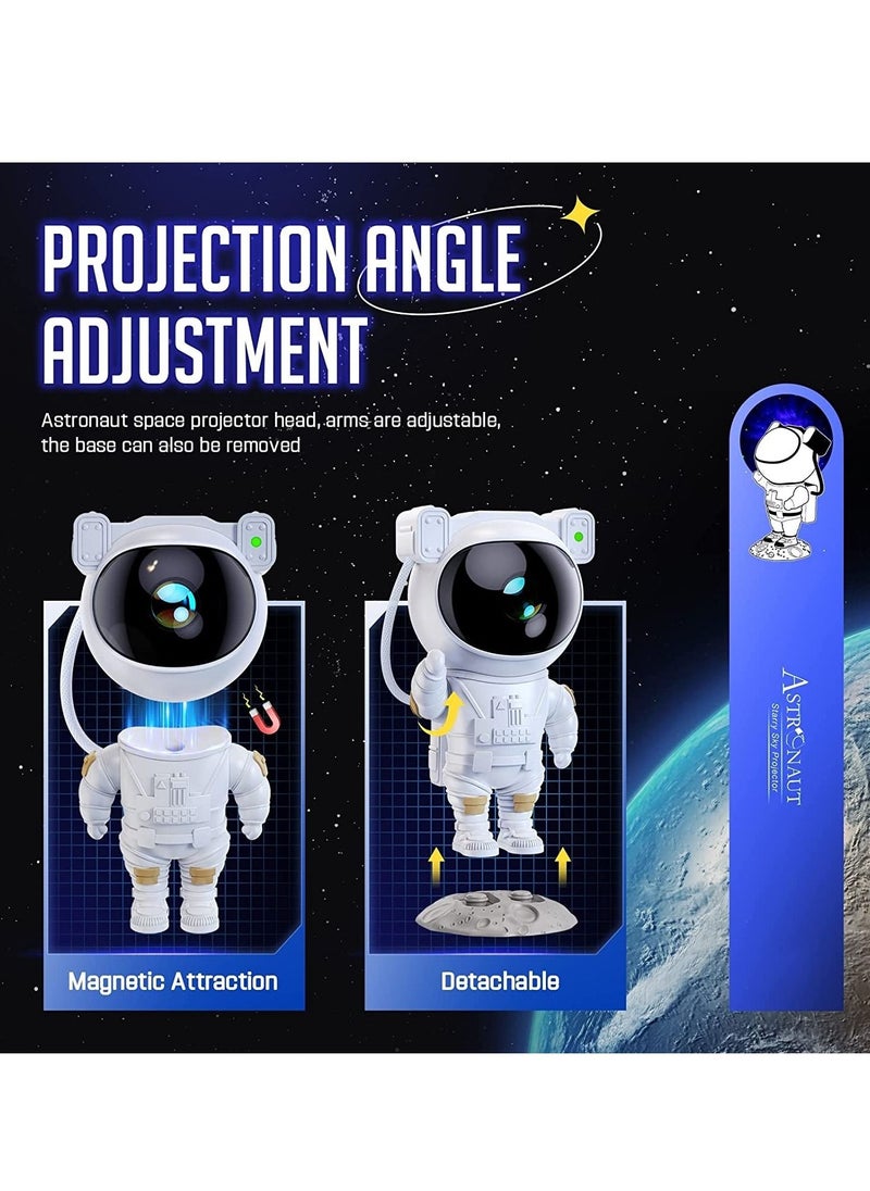 Generic - Star Projector Galaxy Night Light - Astronaut Starry Nebula Ceiling LED Projection Lamp with Timer, Remote Control, Adjustable Head Angle - Image 1