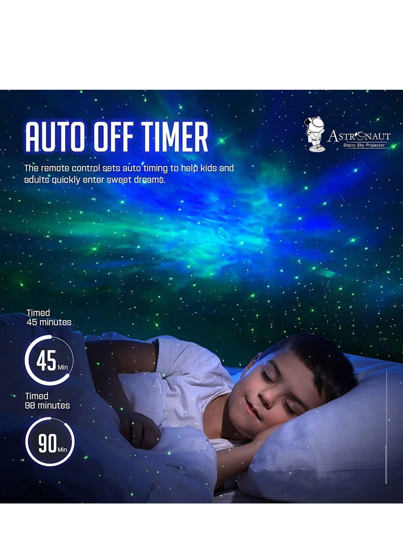 Generic - Star Projector Galaxy Night Light - Astronaut Starry Nebula Ceiling LED Projection Lamp with Timer, Remote Control, Adjustable Head Angle - Image 1