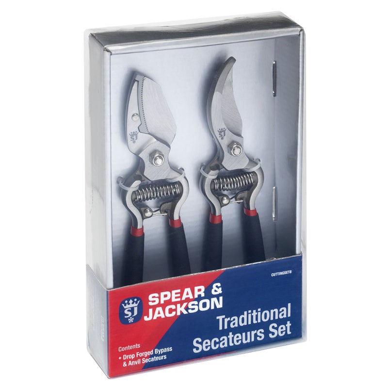 Spear  Jackson Spear Jackson CUTTINGSET8 Traditional Bypass Anvil PrunerSecateur Set