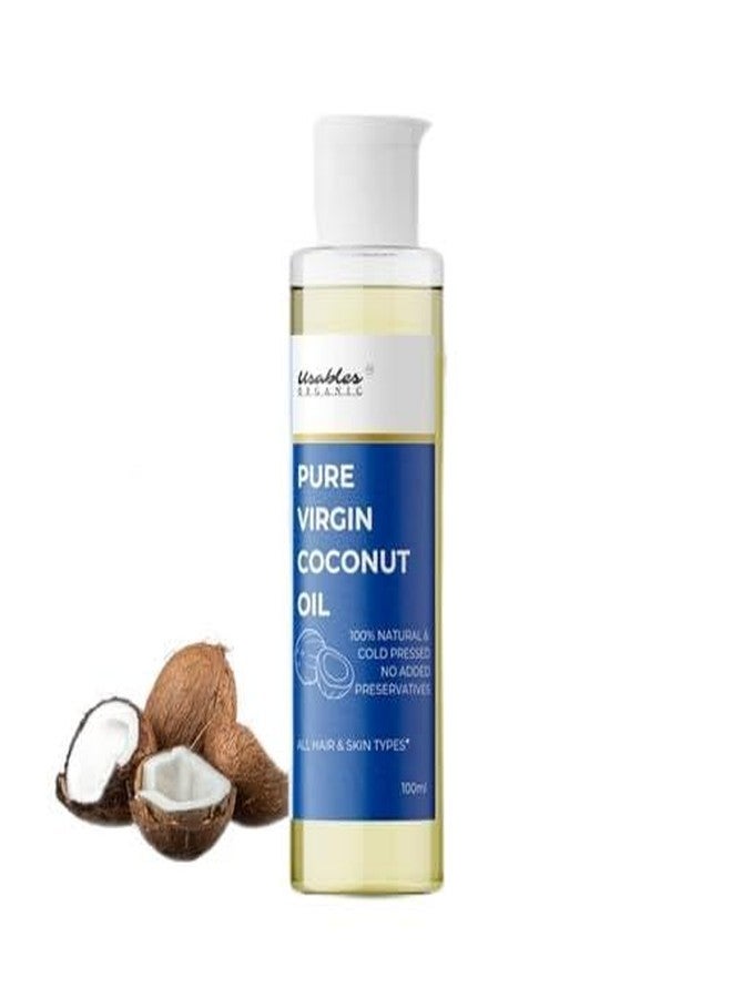 Usables Organic Virgin Coconut Oil 100ml - Cold Pressed Extra Virgin Oil for Hair, Baby Massage & Skin Care - Enriched with Vitamin E, coconut oil organic harvest - Image 1