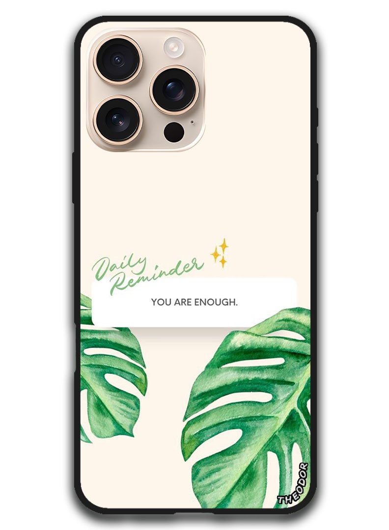 Theodor Protective Case Anti Scratch Shock Proof Bumper Cover For iPhone 16 Pro (6.3)-inch Daily reminder - Image 1