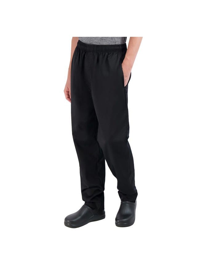 Happy Chef Poly Cotton Classic Baggy Pants, Large, Black - Image 5