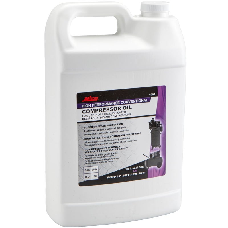 Milton 1002 High Performance Conventional Air Compressor Oil ISO-100-1 Gallon - Image 2