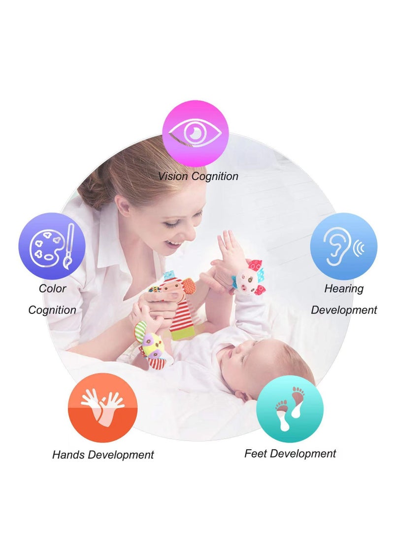 Lamaze 4-Piece Infant Socks And Wrist Rattles Toy Set For Kids  - Image 3