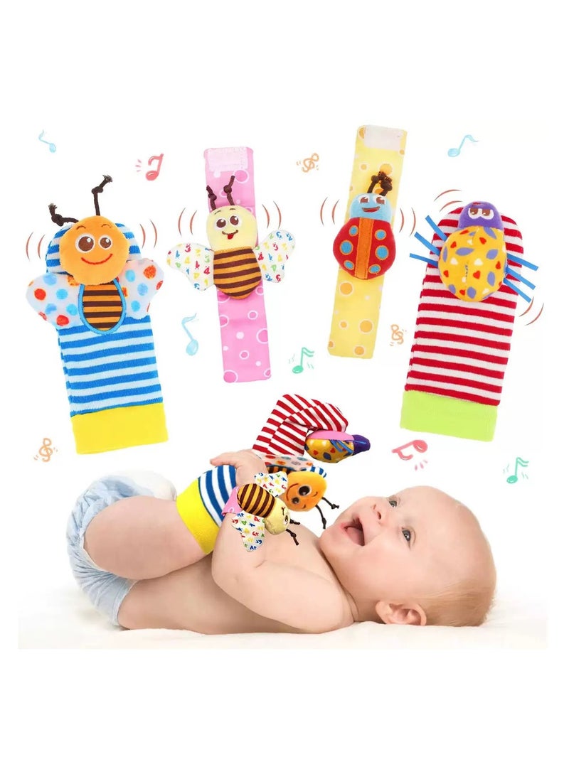 Lamaze 4-Piece Infant Socks And Wrist Rattles Toy Set For Kids  - Image 1