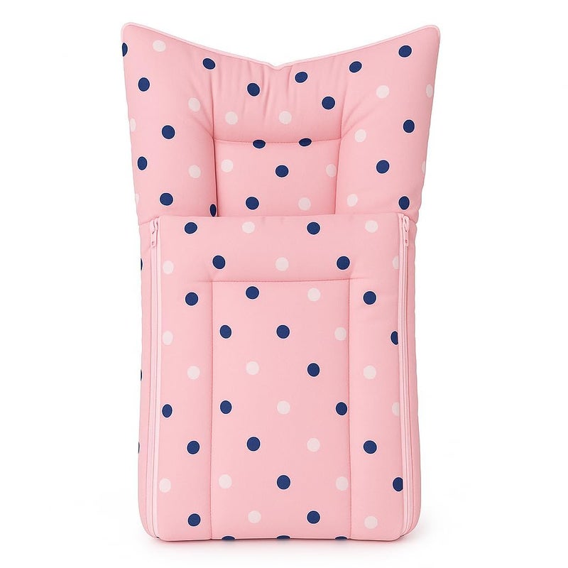 DADDY - G DADDY G 3-in-1 Baby Bed & Sleeping Bag for Newborn | Portable Cotton Baby Bedding Set | Unisex Carry Nest & Baby Holder for New Born | Soft & Lightweight Infant Sleep Bag (Pink Dot) - Image 2