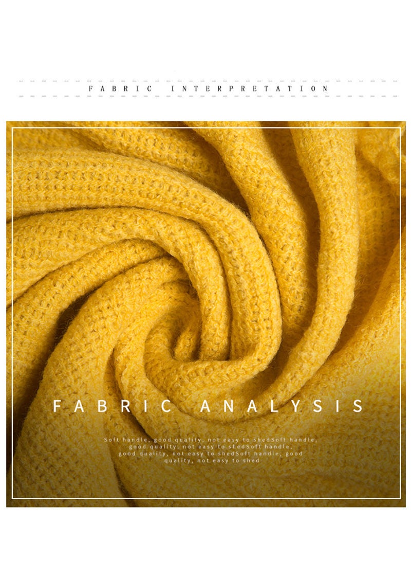 Sharpdo بطانية محبوكة خفيفة الوزن، شال صيفي شرابة، لون سادة، 127*172 سم، مكتب، مكيف، بطانية أريكة - Image 5