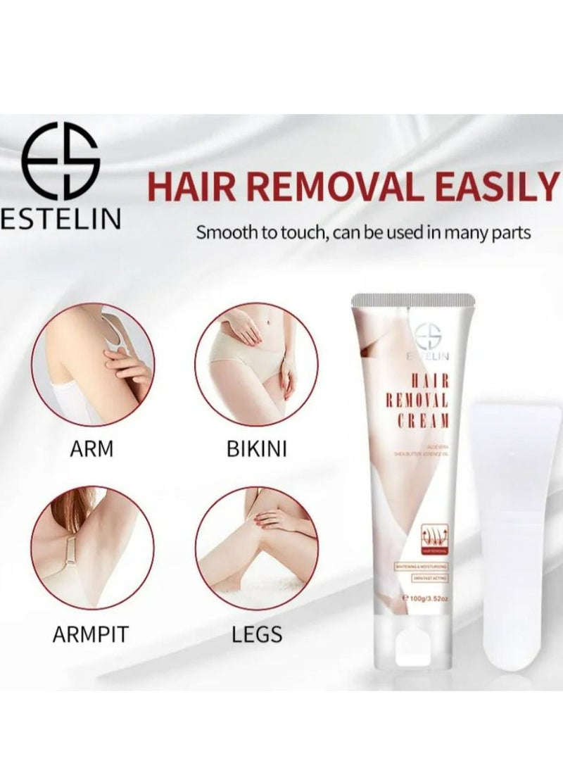 ESTELIN Body Skin Care Private Label Smoothing Deep Cleaning Hair Remove Cream 100g - Image 4