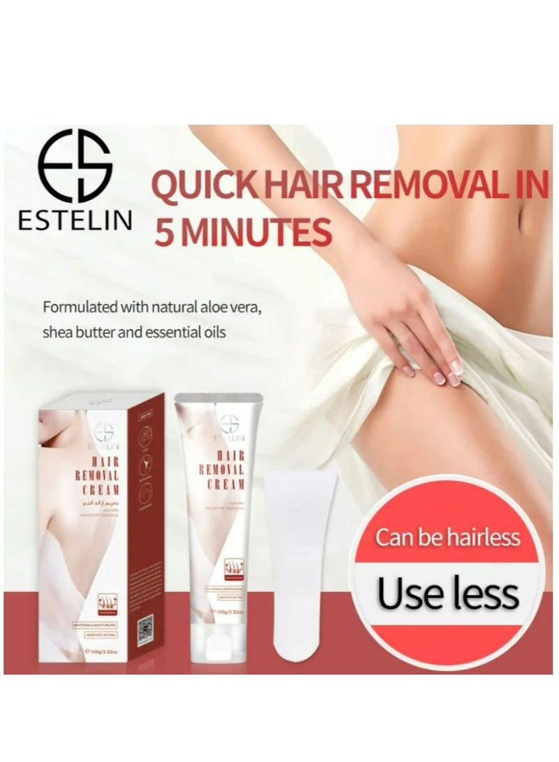 ESTELIN Body Skin Care Private Label Smoothing Deep Cleaning Hair Remove Cream 100g - Image 3