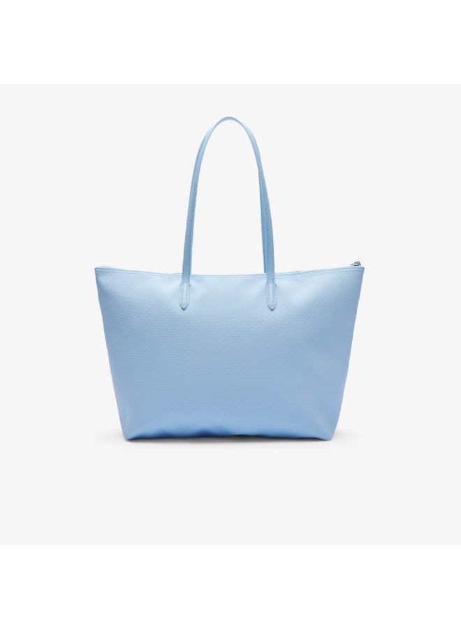 LACOSTE Lacoste Large L.12.12 Concept Tote Bag Handbags Shoulder Bag Shopping Bag for Women - Light Blue  - Image 3