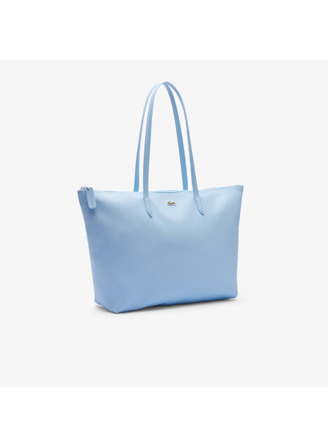 LACOSTE Lacoste Large L.12.12 Concept Tote Bag Handbags Shoulder Bag Shopping Bag for Women - Light Blue  - Image 4