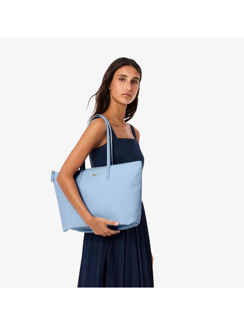 LACOSTE Lacoste Large L.12.12 Concept Tote Bag Handbags Shoulder Bag Shopping Bag for Women - Light Blue  - Image 2