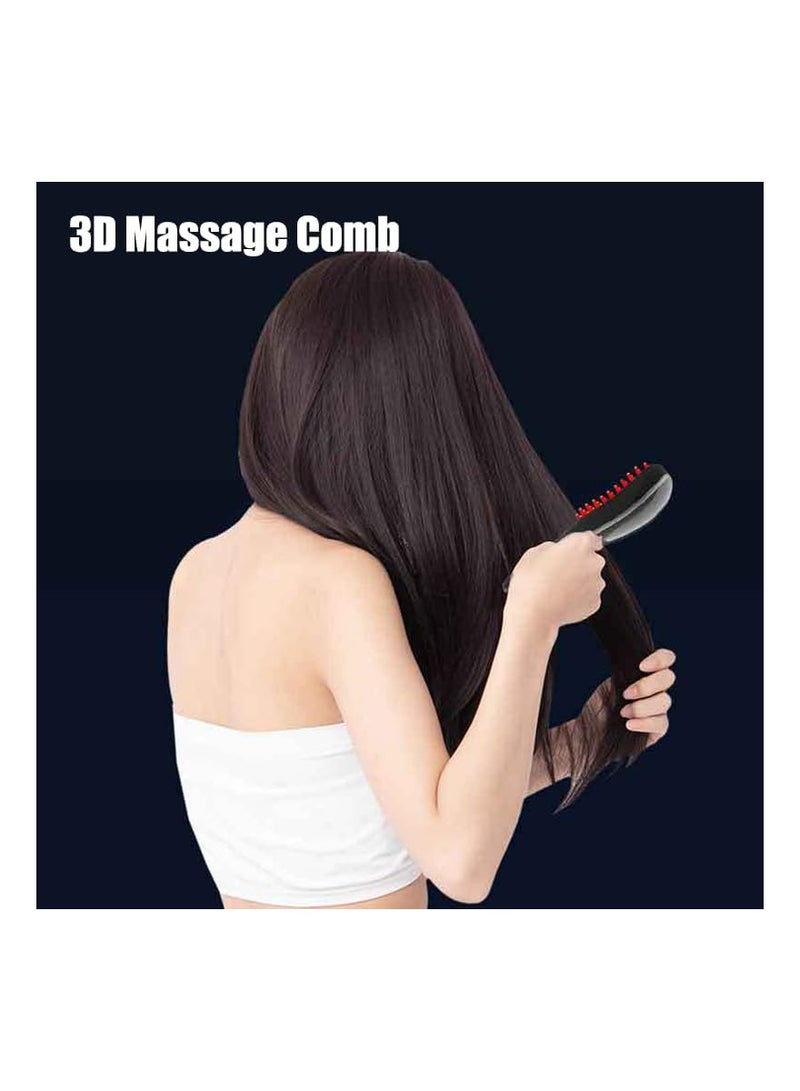 Electric Scalp Massager Brush, 3D Vibrating Hair Growth Comb, Ultimate Detangling Brush for Head Massage and Hair Regrowth, Scalp Care Tool (1 Pack)