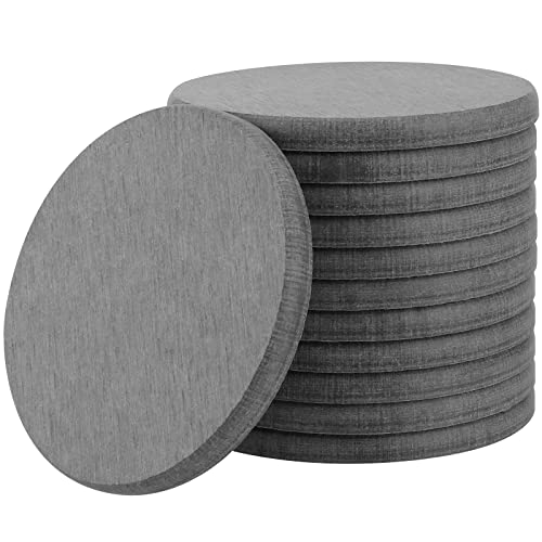 ZEONHAK Diatomaceous Earth Coaster Set of 12, Instant Dry Diatomite Drink Coasters, Round Absorbent Coaster, for Kitchen Drinks Plants Fast Water Absorption, W10 x D10 x H0.8 cm, Cloud Gray - Image 1