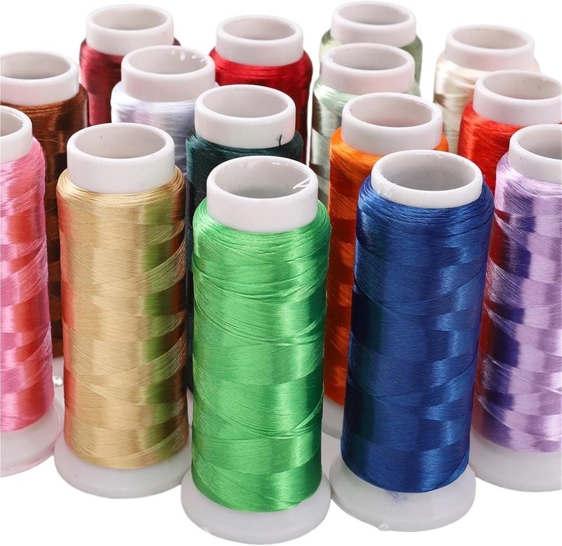 Sewing Thread Kits 3roll*6233ft Knotless Sewing Thread Rolls Hand Embroidered(19) - Image 1