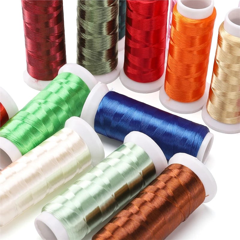 Sewing Thread Kits 3roll*6233ft Knotless Sewing Thread Rolls Hand Embroidered(19) - Image 3
