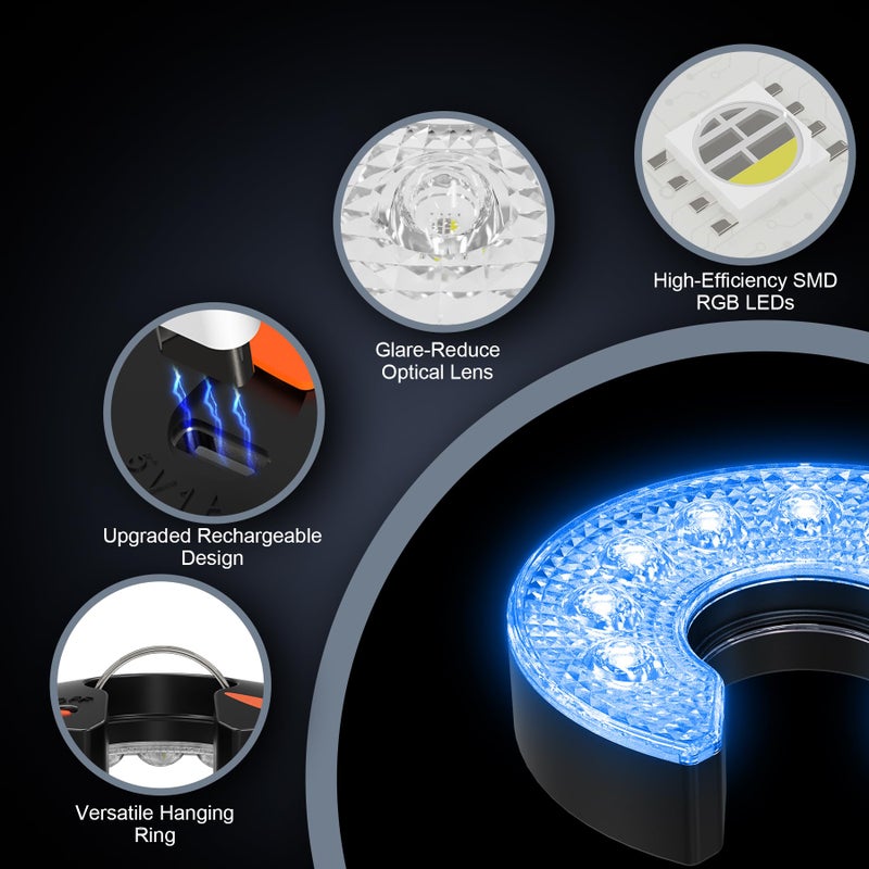 KINGTOP Rechargeable LED Golf Hole Light - Waterproof, Focused Illumination Lens, Remote-Controller, Perfect for Backyard Night Golf Practice Putting Green, Camping, Outdoor Party, C-4Pack - Image 2