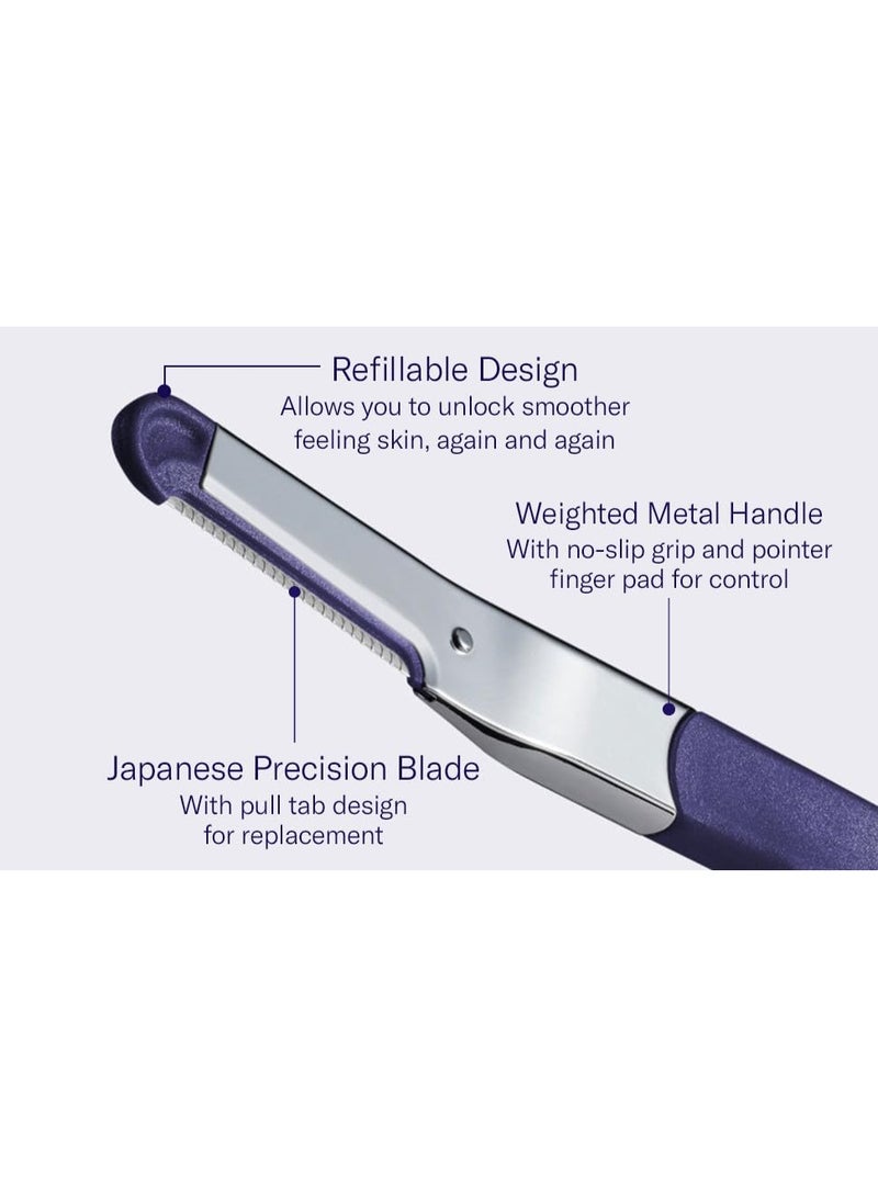 Flamingo Dermaplane Blades Refills, Dermaplane Razor for Women Face, 6 Razor Blades - Image 3