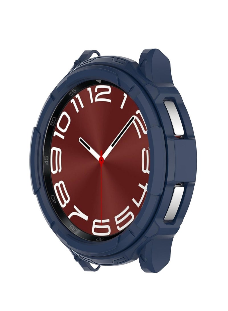 For Samsung Galaxy Watch 6 Classic 43mm Rotating Ring + TPU Armor Watch Protective Case (Blue) - Image 2