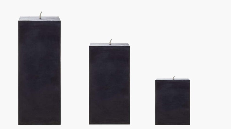 Atorakushon®Smokeless Scented Paraffin Wax Set 3 Black Square Cube Pillar Candles for Party,Birthday Party,Dinner Table, Living Room - Image 2