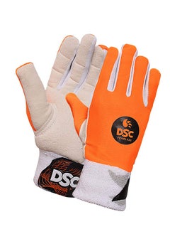 DSC 1501810 Pro Chamios Leather Cricket Wicket Keeping Inner Gloves for Youth | Leather Palm Gloves | Faster Sweat Absorbtion | Comfort Fit | Kit for Men and Boys | Multicolor  - Image 4