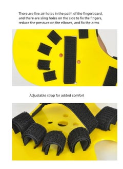 SYOSI Finger Orthotics Fingerboard Stroke Hand Splint for Assisted Rehabilitation Adjustable Size Prevent Finger Flexion and Deformation Suitable for both left right hands Yellow  - Image 5