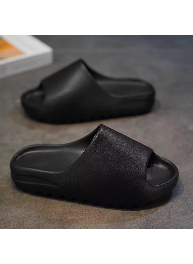 Size 39 Black Medical Slippers, Lightweight Waterproof Rubber Sole Comfort Slides for Men, Youth and Kids, Anti-Slip Durable Slippers for Home, Beach, Street and Outdoor Use - Image 4