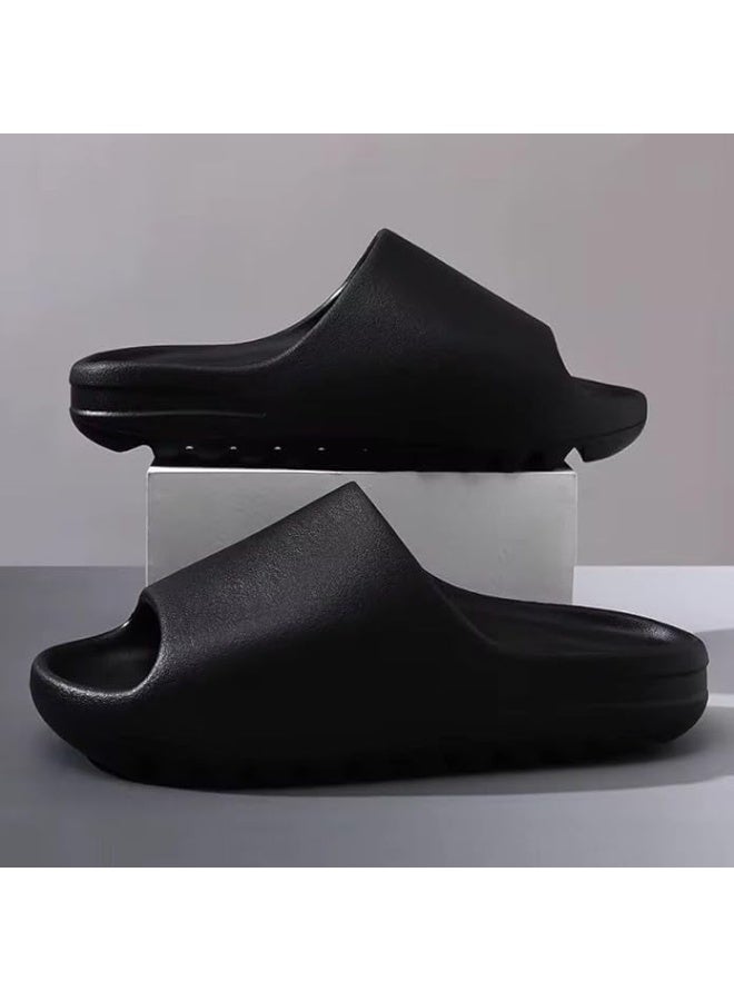 Size 39 Black Medical Slippers, Lightweight Waterproof Rubber Sole Comfort Slides for Men, Youth and Kids, Anti-Slip Durable Slippers for Home, Beach, Street and Outdoor Use - Image 3