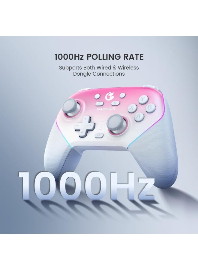 جيم سير وحدة تحكم الألعاب اللاسلكية سوبر نوفا بمعدل استجابة 1000Hz، عصا تحكم وتأثير هال، لوحة وجه قابلة للفصل، قاعدة شحن - متوافقة مع الكمبيوتر، نينتندو سويتش، iOS وأندرويد - Image 2