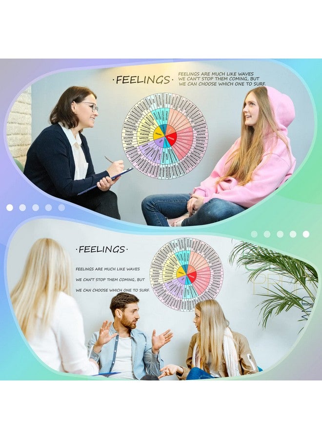 Hotop Feelings Wheel Wall Decals Mental Health Sticker 16 X 21 Inches Large Emotion Wheel Decal Office Decor Mental School Feelings Chart For Social Worker Counselor Classroom Counseling Therapy Office - Image 4