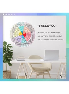 Hotop Feelings Wheel Wall Decals Mental Health Sticker 16 X 21 Inches Large Emotion Wheel Decal Office Decor Mental School Feelings Chart For Social Worker Counselor Classroom Counseling Therapy Office  - Image 5