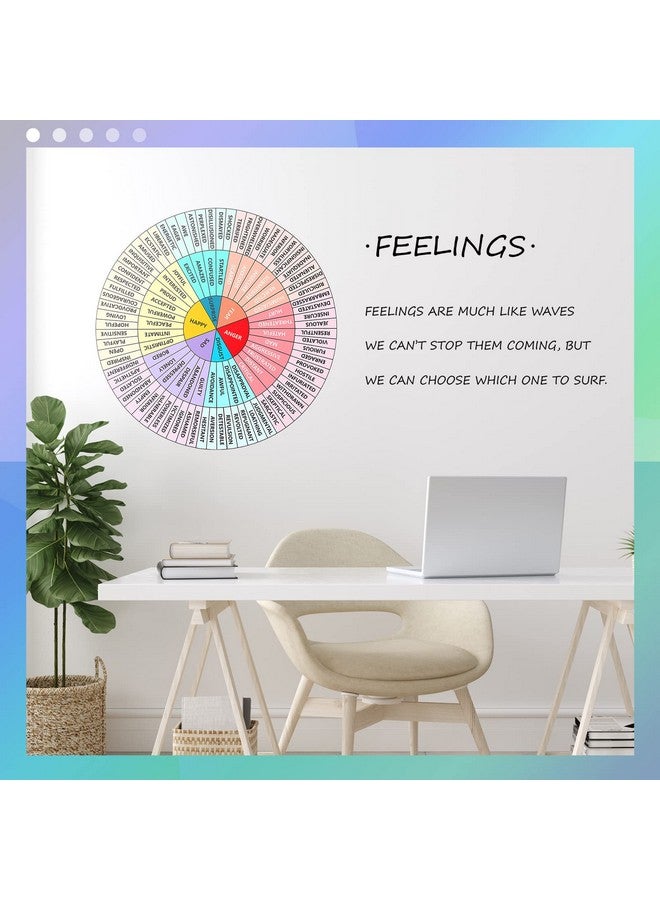 Hotop Feelings Wheel Wall Decals Mental Health Sticker 16 X 21 Inches Large Emotion Wheel Decal Office Decor Mental School Feelings Chart For Social Worker Counselor Classroom Counseling Therapy Office - Image 5