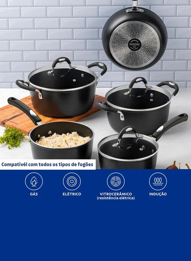 ترامونتينا مجموعة من 9 - أواني طهي ألمنيوم