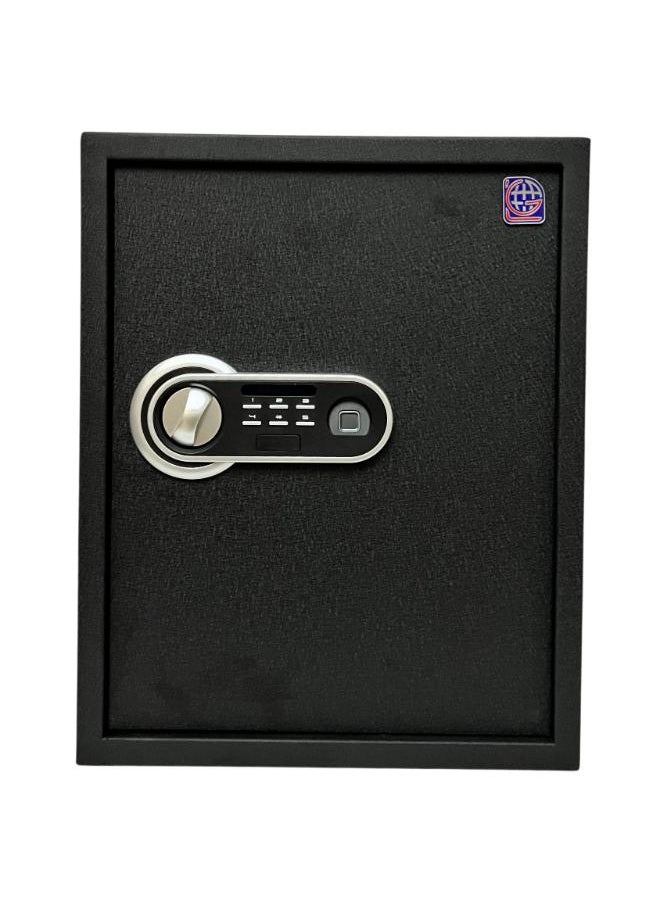 LOTFY GROUP LG Well Designed textured-Black Fingerprint Safe Box , Kalon and Password - With removable Shelf - Secure Storage with Biometric Access H50*W40*D35 CM  - Image 1
