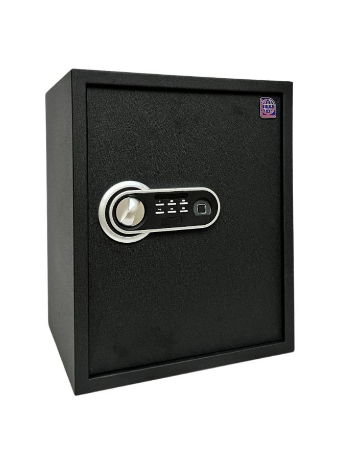 LOTFY GROUP LG Well Designed textured-Black Fingerprint Safe Box , Kalon and Password - With removable Shelf - Secure Storage with Biometric Access H50*W40*D35 CM  - Image 2