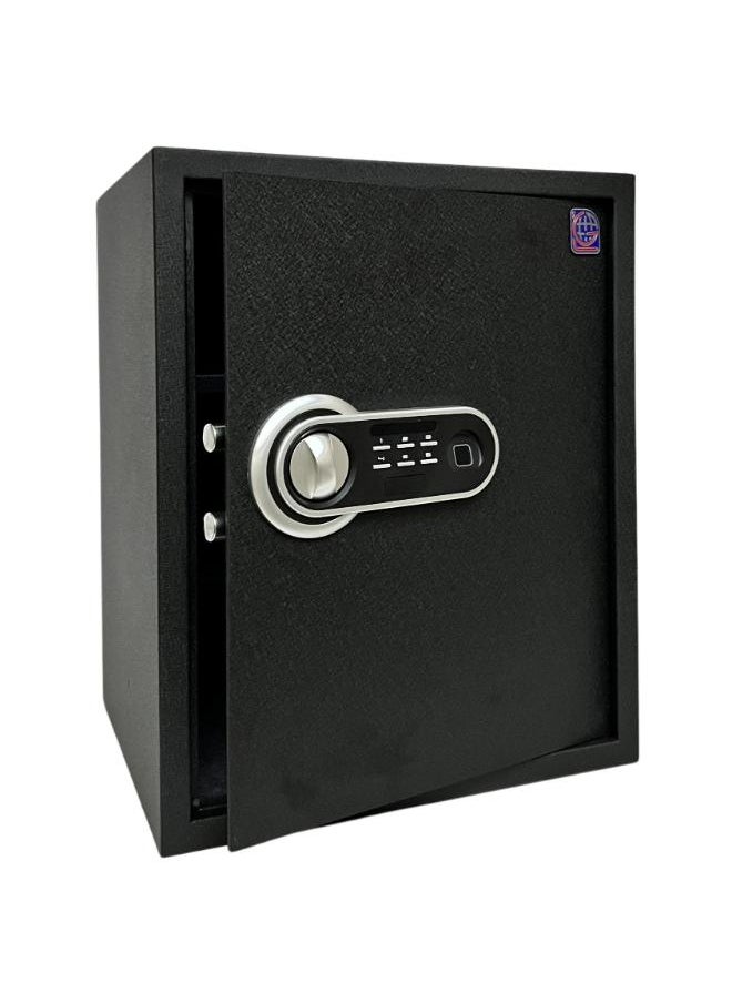 LOTFY GROUP LG Well Designed textured-Black Fingerprint Safe Box , Kalon and Password - With removable Shelf - Secure Storage with Biometric Access H50*W40*D35 CM  - Image 3