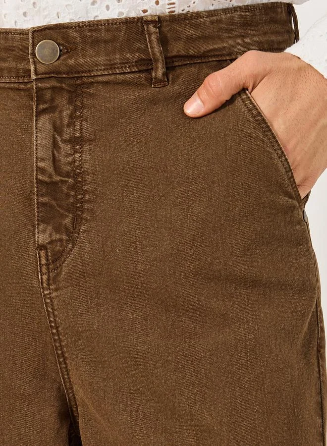 Styli Mid Wash Straight Leg Jeans