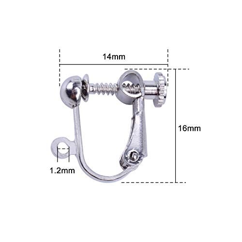 BronaGrand 24 Pieces Clip-on Earring Findings Components Screw Back Ear Wire Non Pierced Earring Converter with Loop for Jewelry Making, 4 Colors - Image 2