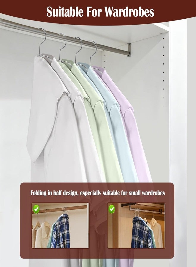 NAKBINX 4 Pack Space Saving Hangers for Clothes, Foldable Metal Hangers with Rod, Collapsible Clothes Space Savers Organizer for Wall or Closet, Closet Organizers and Storage, Dorm Room Essentials - Image 4