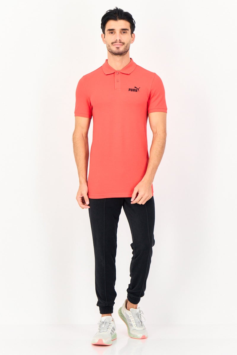 PUMA Men Slim Fit Short Sleeve Essential Pique Outdoor Polo Shirt, Red - Image 3