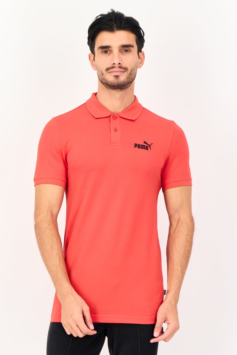 PUMA Men Slim Fit Short Sleeve Essential Pique Outdoor Polo Shirt, Red - Image 1