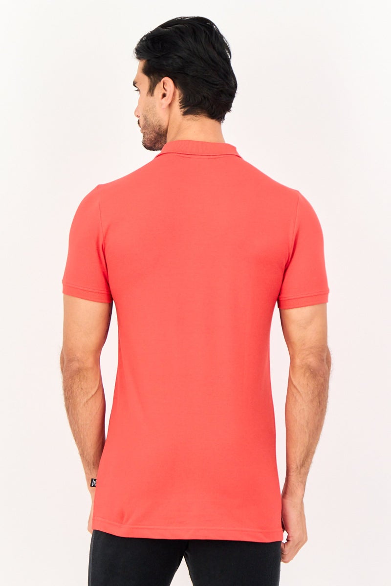 PUMA Men Slim Fit Short Sleeve Essential Pique Outdoor Polo Shirt, Red - Image 2
