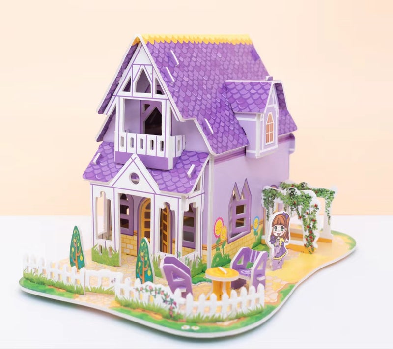 Children'S 3D Stereo Puzzle Toys For Ages 3 To 6, House Princess Building Blocks For Boys And Girls, 3D Diy Handmade Small House Assembly - Image 1