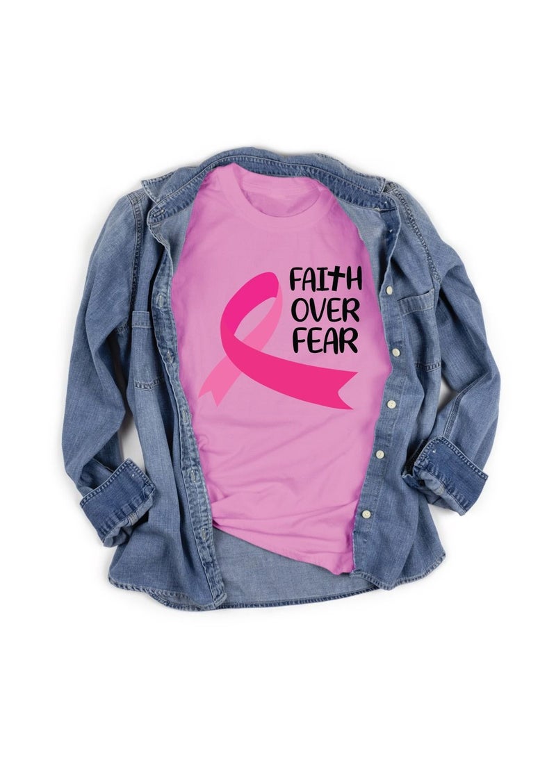 PRINTSHOP4ME October month BreastCancer Awareness Round Neck Short Sleeve T-shirt Unisex  - Image 4